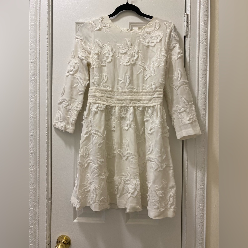 White Club Monaco Long Sleeve Mini Dress